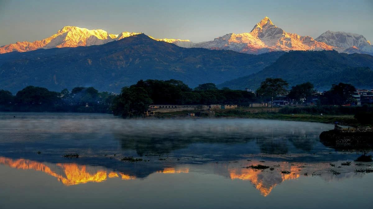 Mirror Image on Fewa Lake